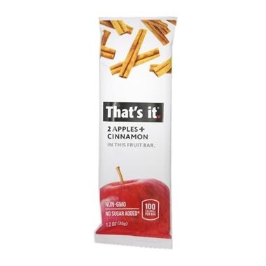 slide 1 of 1, That's It Apple & Cinnamon Fruit Bars, 1.2 oz