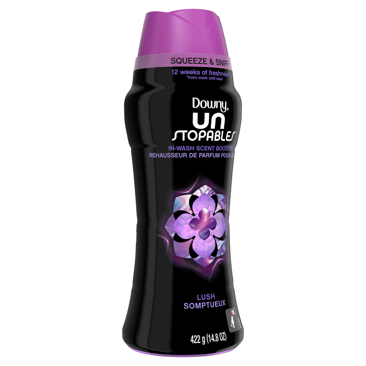 slide 2 of 5, Downy Unstopables In-Wash Laundry Scent Booster Beads, Lush, 14.8 oz, 