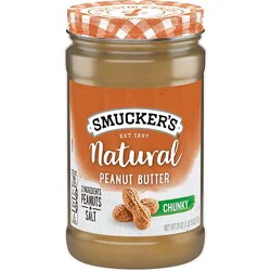 Smuckers Peanut Butter Natural Chunky - 26 Oz