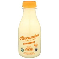 Alexandre Whipping Cream Heavy Organic A2 - 12 Oz