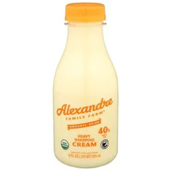 Alexandre Whipping Cream Heavy Organic A2 - 12 Oz