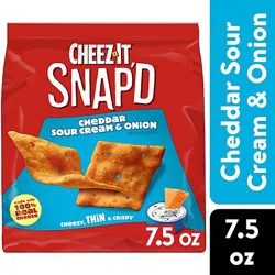 Cheez-It Snapd Cheese Cracker Chips Cheddar Sour Cream And Onion Thin Crisps - 7.5 Oz