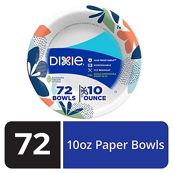 slide 1 of 1, Dixie Everyday Paper Bowls Microwavable 10 Oz - 72 Count, 72 ct