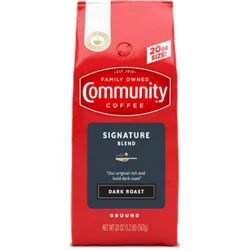 Community Coffee Signature Blend Dark Roast Ground Coffee - 20 Oz