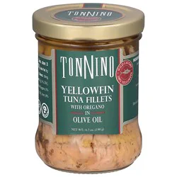 Tonnino Tuna Fillet Olive Oil Oregano Fad Free Glass Jar - 6.7 Oz