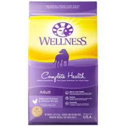 Wellness Complete Health Dog Food Natural Dry Adult Deboned Chicken & Oatmeal Recipe - 5 Lb