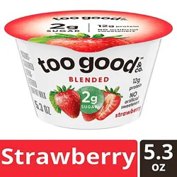Too Good & Co. Strawberry Low Fat Lower Sugar Gluten Free Greek Yogurt - 5.3 Oz