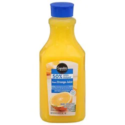 Signature Select Orange Juice No Pulp 50% Less Sugar Calcium & Vitamin D - 52 Fl. Oz.
