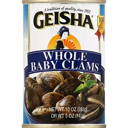 Geisha Clams Baby Whole - 10 Oz