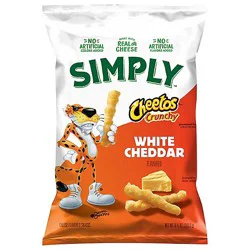 Cheetos Simply Crunchy Cheese Flavored Snacks White Cheddar - 8.5 Oz