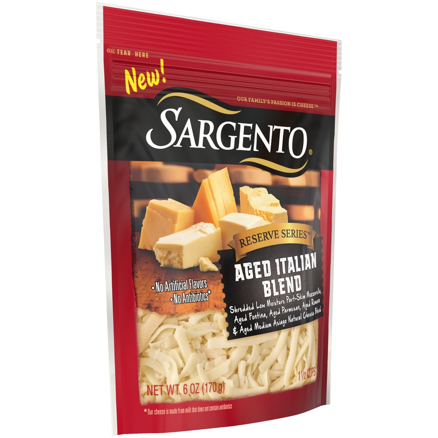 slide 2 of 8, Sargento Reserve Series Aged Italian Blend Shredded Cheese, 