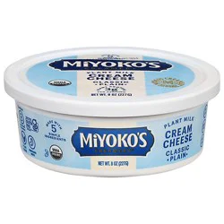 Miyoko's Creamery Classic Plain Plant Milk Cream Cheese - 8 Oz
