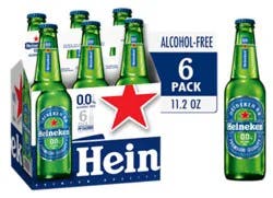 Heineken 0.0 Non-Alcoholic Beer Bottles - 6-11.2 Fl. Oz.