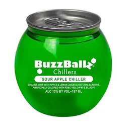 Buzz Balls Chillers Sour Apple Wine - 187 Ml