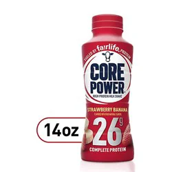 Core Power Protein Shake Strawberry Banana 26g Bottle - 14 Fl. Oz.