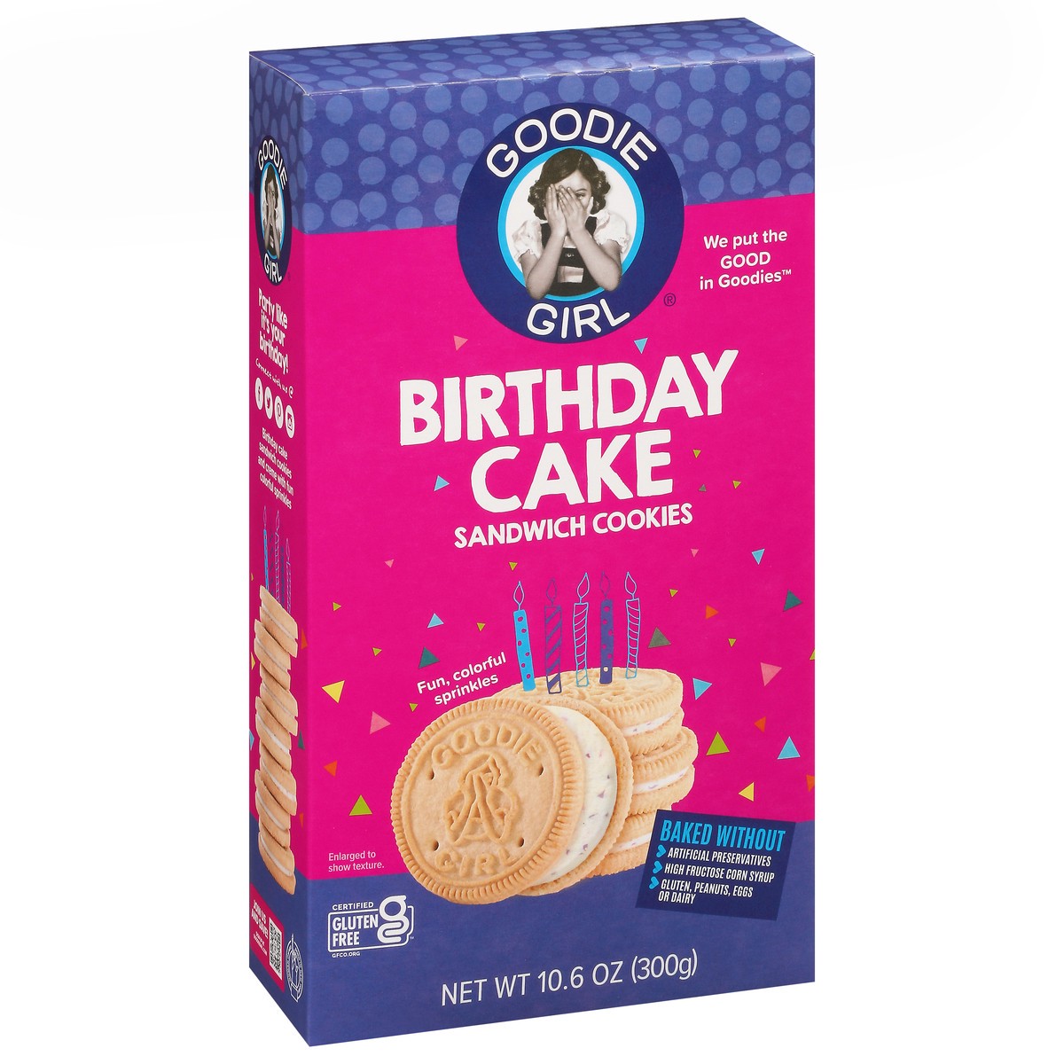slide 9 of 13, Goodie Girl Cookie Birthday Cake Crem - 10.6 Oz, 10.6 oz
