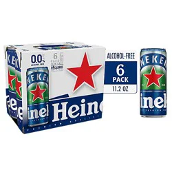 Heineken 0.0 Non-Alcoholic Beer Cans - 6-11.2 Fl. Oz.