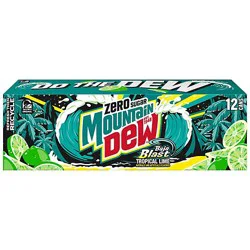 Mtn Dew Baja Blast Zero Sugar - 12-12 Fl. Oz.