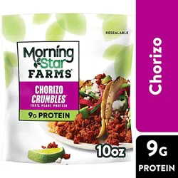 Morningstar Farms Meal Starters Vegan Crumbles Chorizo Vegan Plant Based Protein - 10 Oz