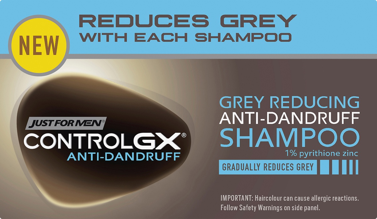 slide 6 of 6, Just for Men Control GX Grey Reducing Anti-Dandruff Shampoo 4 oz, 4 oz