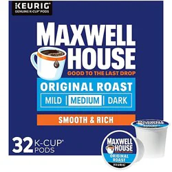 Maxwell House Original Roast Medium Roast K-Cup® Coffee Pods - 32 Count