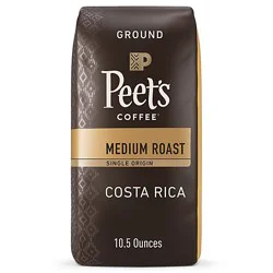 Peet's Coffee Single Origin Costa Rica Medium Roast Ground Coffee Bag - 10.5 Oz