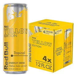 Red Bull Yellow Edition Energy Drink Tropical 114mg Caffeine - 4-12 Fl. Oz.