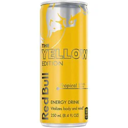 Red Bull Yellow Edition Energy Drink Tropical 80mg Caffeine - 8.4 Fl. Oz.