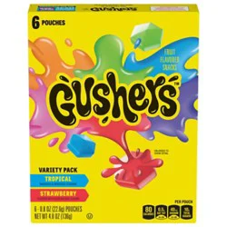 Fruit Gushers Flavored Snacks Strawberry Splash & Tropical - 4.8 Oz