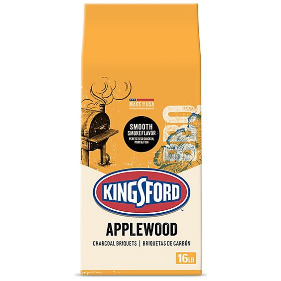slide 1 of 1, Kingsford Original Barbecue Charcoal Briquettes For Grilling With Applewood - 16 Lbs, 16 lb