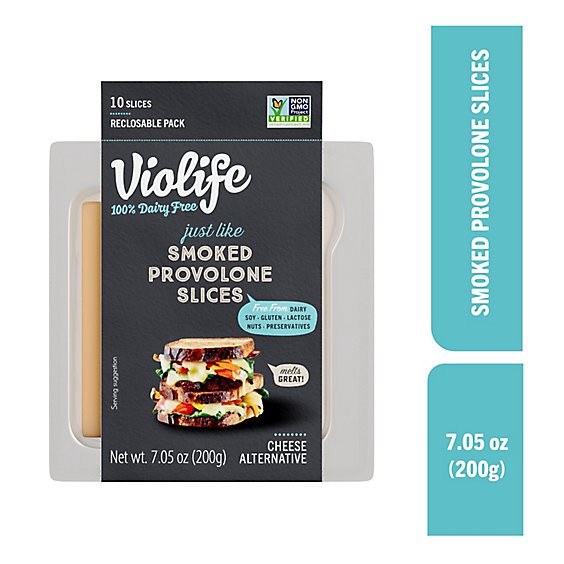 slide 1 of 12, Violife Just Like Smoked Provolone Slices Dairy-Free Vegan - 7.05 Oz, 7.05 oz