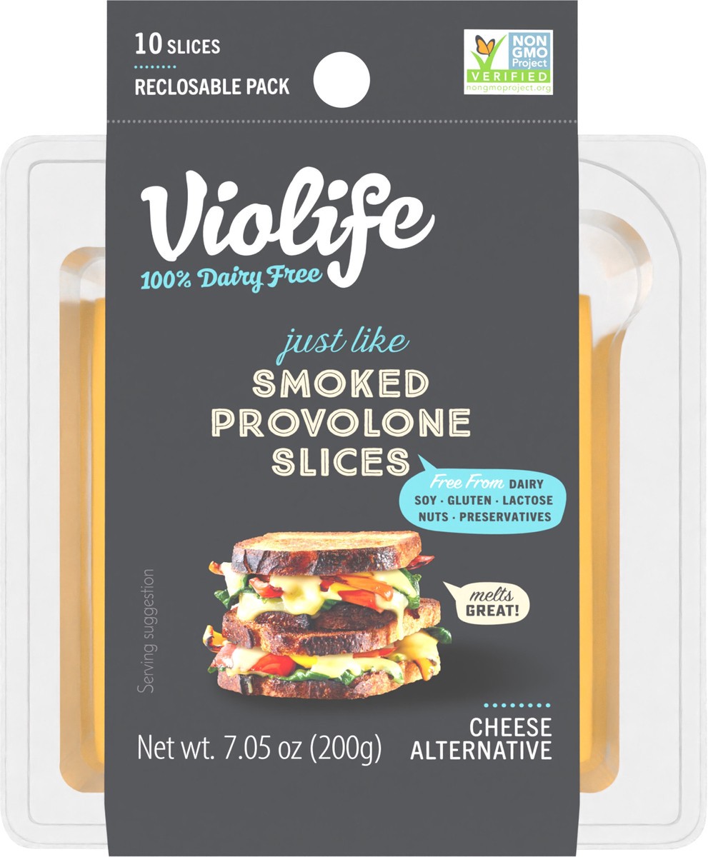 slide 8 of 12, Violife Just Like Smoked Provolone Slices Dairy-Free Vegan - 7.05 Oz, 7.05 oz