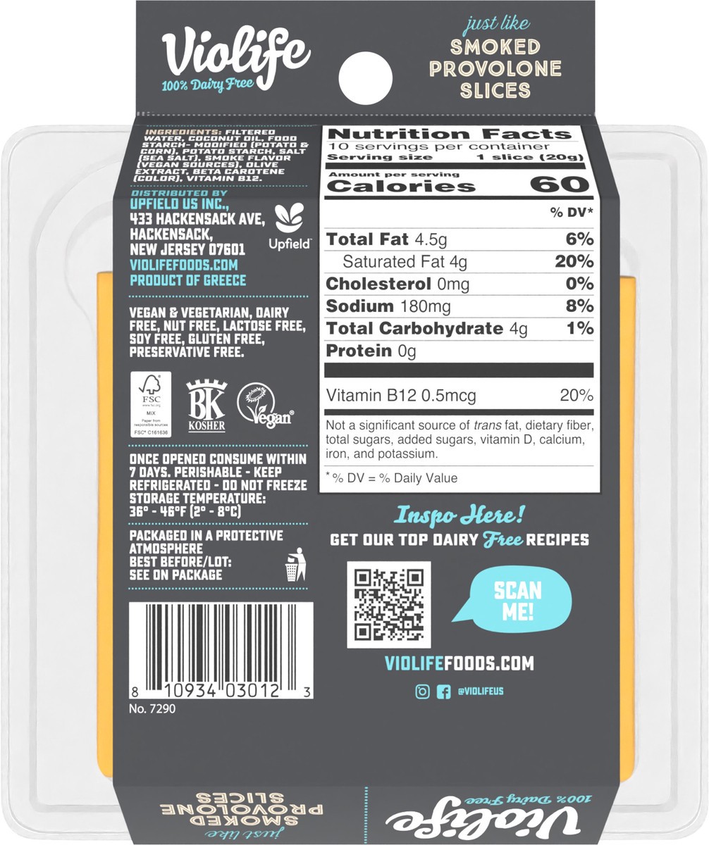 slide 6 of 12, Violife Just Like Smoked Provolone Slices Dairy-Free Vegan - 7.05 Oz, 7.05 oz