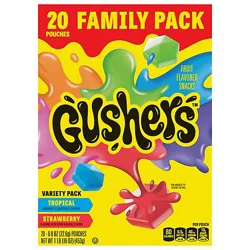 Fruit Gushers Flavored Snacks Strawberry Splash & Tropical - 16 Oz