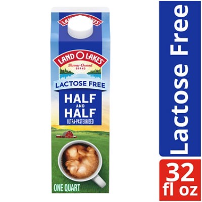 slide 1 of 1, Land O Lakes Lactose-Free Half And Half Coffee Creamer - 1 Quart, 1 qt