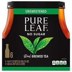 Pure Leaf Tea Brewed Unsweetened - 6-16.9 Fl. Oz.