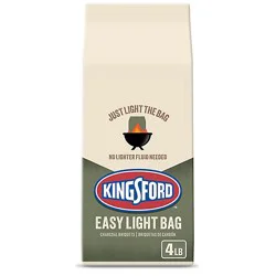 Kingsford Easy Light Barbecue Charcoal Briquettes For Grilling Bag - 4 Lbs