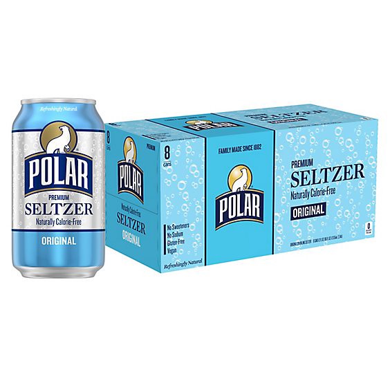 slide 1 of 1, Polar Sparkling Original Seltzer - 8 - 12 Oz., 8 ct; 12 fl oz