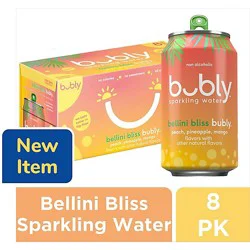 Bubly Bellini Bliss Sparkling Water - 8-12 Fl. Oz.