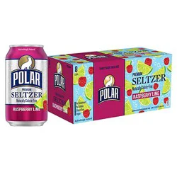 Polar Seltzer Water Raspberry Lime Cans - 8-12 Fl. Oz.