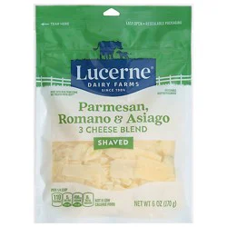 Lucerne Parmesan Romano Asiago Cheese Shaved - 6 Oz