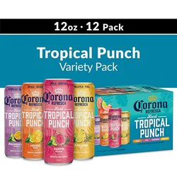 Corona Refresca Hard Tropical Punch Variety Pack Canned Cocktail 4.5% Abv Can - 12-12 Fl. Oz.