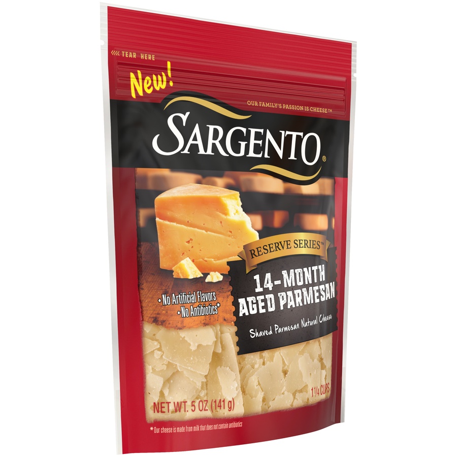 slide 4 of 8, Sargento Reserve Series™ Shaved 14-Month Aged Parmesan Natural Cheese, 5 oz., 5 oz