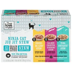I And Love And You Ninja Cat Jiu Jit Stew Wet Cat Food Variety Pack - 12-3 Oz