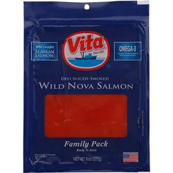Vita Salmon Wild Nova Sliced Smoked Family Pack - 8 Oz
