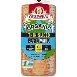 Oroweat Organic Rustic White Thin Sliced Bread - 20 Oz