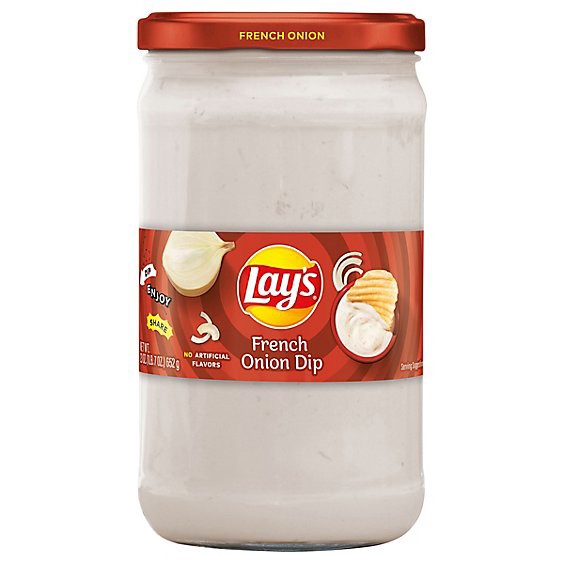 slide 1 of 1, Lays Dips French Onion Glass Jar - 23 Oz, 23 oz
