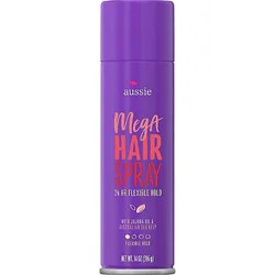 Aussie Hairspray Mega Kelp Flexible Hold With Jojoba Oil & Sea - 14 Oz