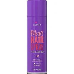 Aussie Hairspray Mega Kelp Flexible Hold With Jojoba Oil & Sea - 14 Oz
