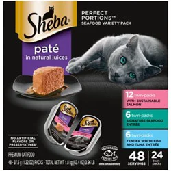 Sheba Perfect Portions Seafood & Salmon & Whitefish & Tuna Adult Wet Cat Food Pate Vp 24-2.6 Oz